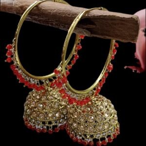 Red Hoop  Earrings