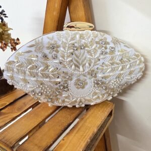 Silver Oval Clutch