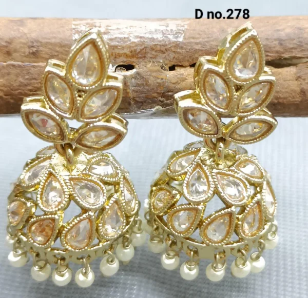 Golden Earrings Jhumka Earrings